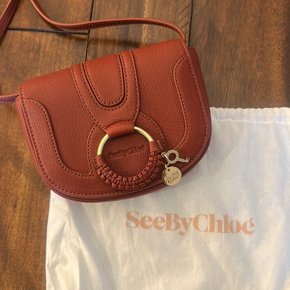 NWT See by Chloé Mini Hana Leather Saddle Bag Chloe - Picture 4 of 10